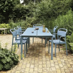 Muuto Outdoor Chairs*Linear Steel Armchair | Outdoor Armchair | Pale Blue