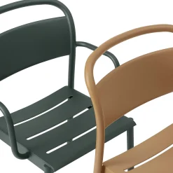 Muuto Outdoor Chairs*Linear Steel Armchair | Outdoor Armchair | Dark Green