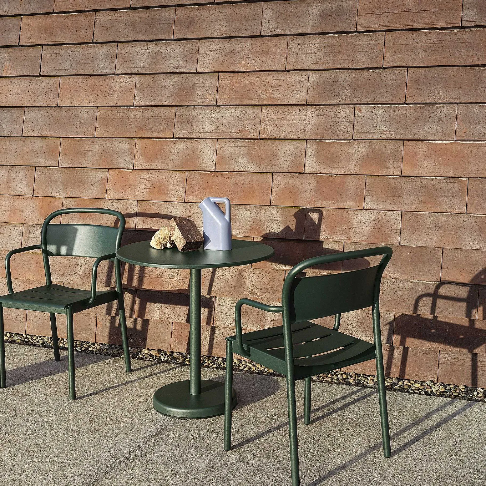 Muuto Outdoor Chairs*Linear Steel Armchair | Outdoor Armchair | Dark Green