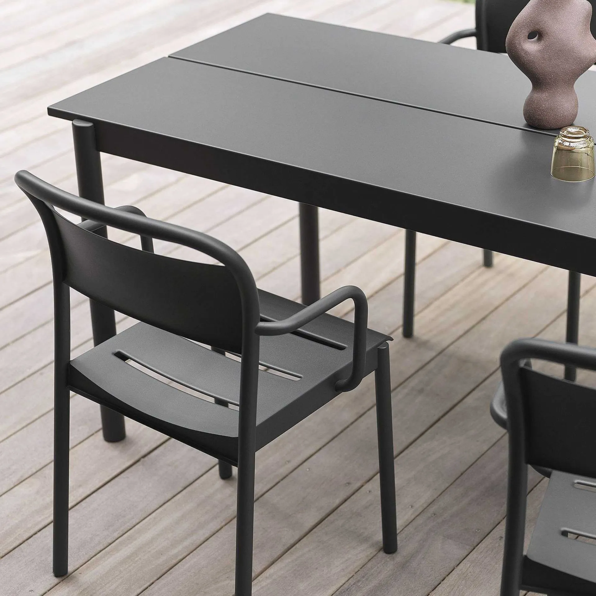 Muuto Outdoor Chairs*Linear Steel Armchair | Outdoor Armchair | Black