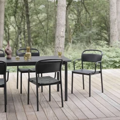 Muuto Outdoor Chairs*Linear Steel Armchair | Outdoor Armchair | Black