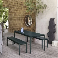 Muuto Outdoor Chairs*Linear Steel Bench | Outdoor Bench | Dark Green