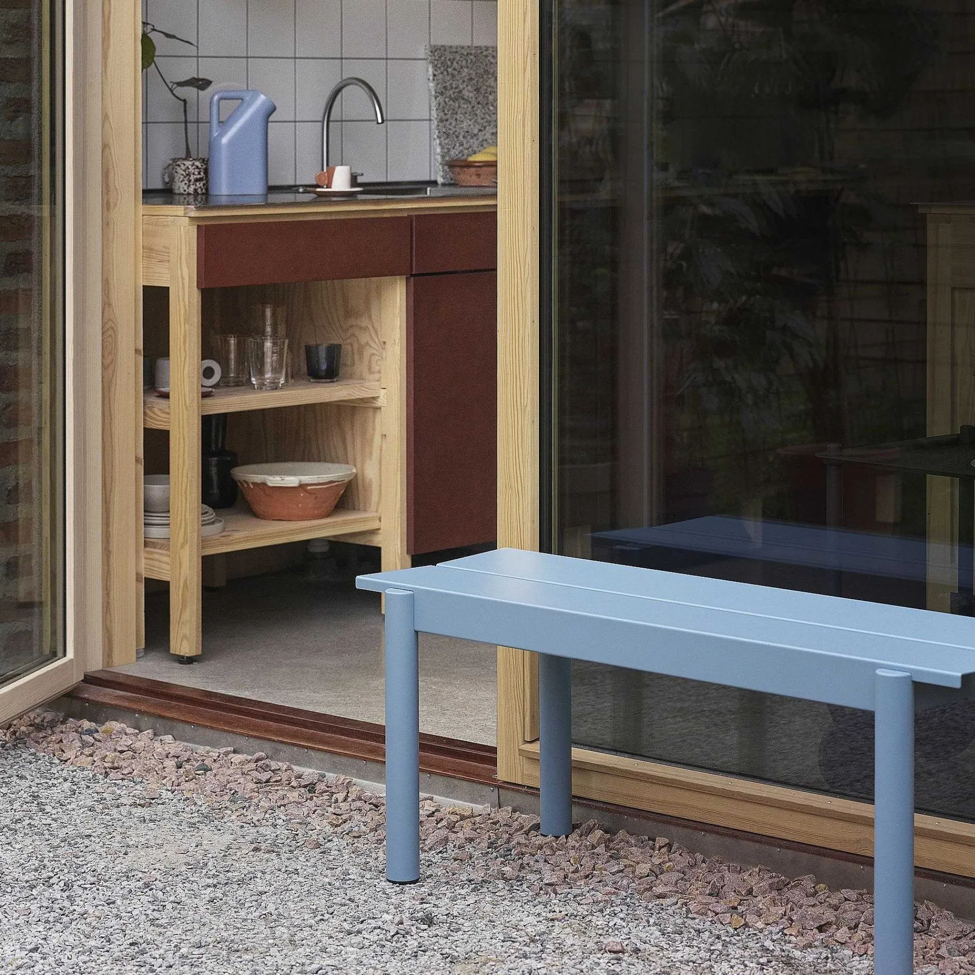 Muuto Outdoor Chairs*Linear Steel Bench | Outdoor Bench | Pale Blue