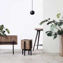 Mater Pendant Lights*Liuku Ball | Black Stain Lacquer Linden Wood