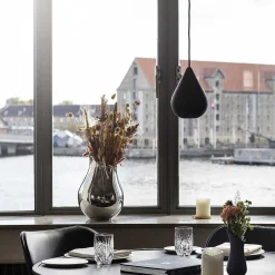 Mater Pendant Lights*Liuku Drop | Black Stain Lacquer Linden Wood