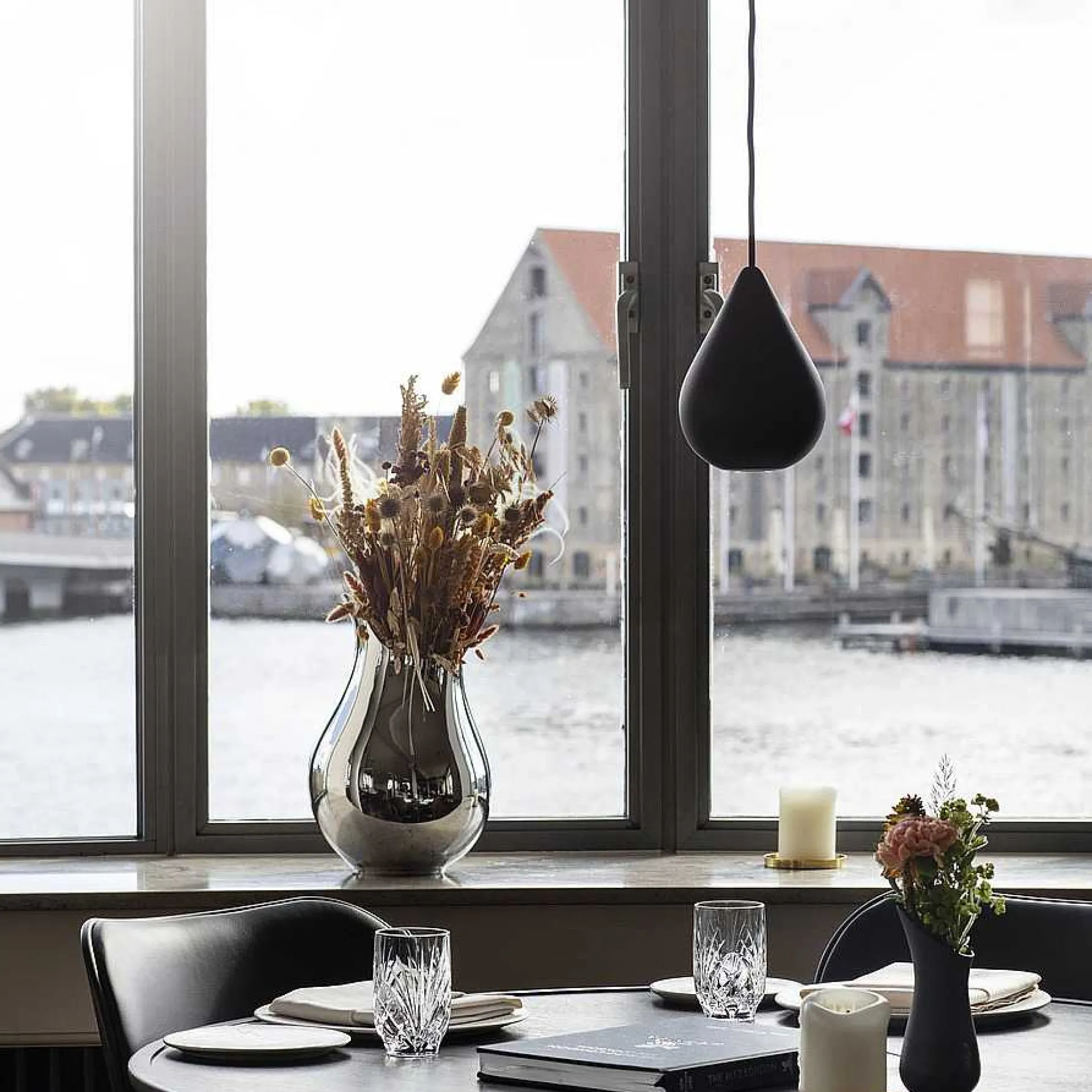 Mater Pendant Lights*Liuku Drop | Black Stain Lacquer Linden Wood