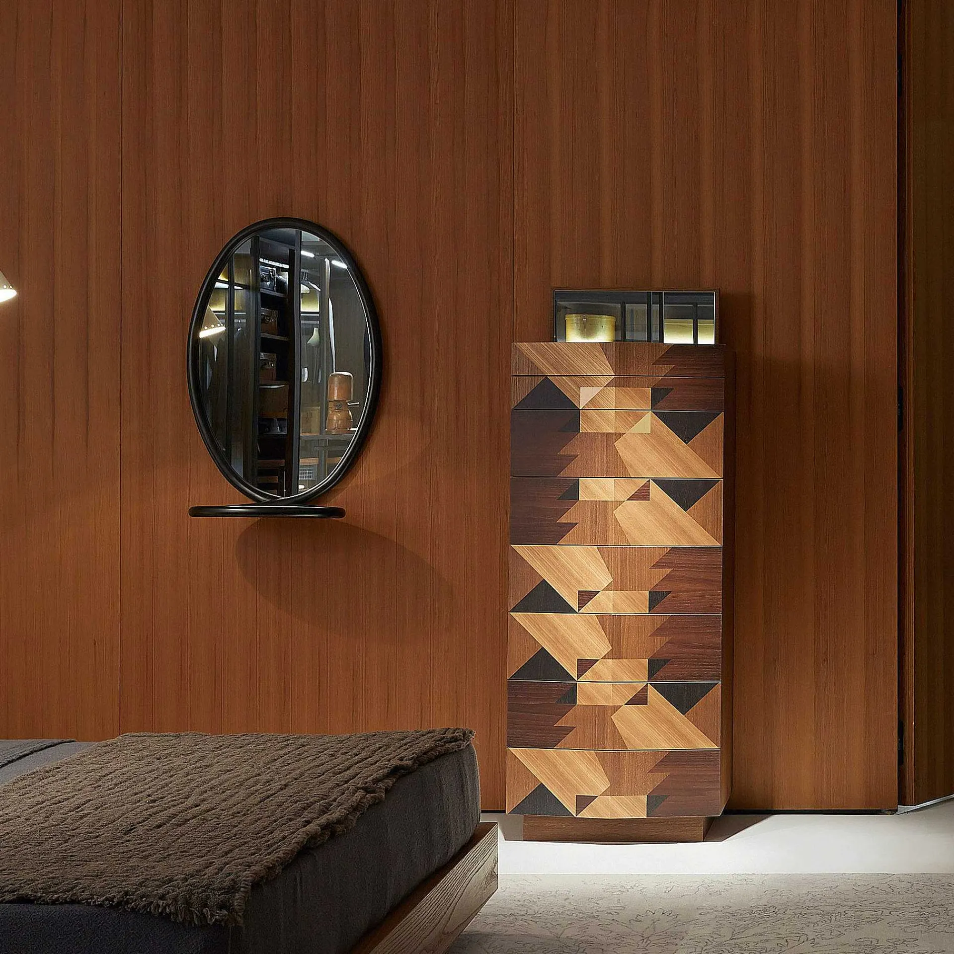 Porro Mirrors*Loop Mirror | Specchio - Matt Black Lacquered