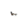 Vitra Single Armchairs*Lounge Chair & Ottoman | Black Walnut - Umbra Grey Leather