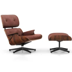 Vitra Single Armchairs*Lounge Chair & Ottoman | Lounge Chair | Brandy Leather