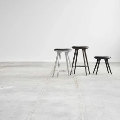 Mater Stools*Low Stool | Black Stained Beech 47 Cm