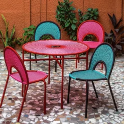 Moroso Outdoor Tables*M'Afrique Banjooli Large Table | Red-Rose