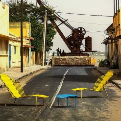 Moroso Pouf*M'Afrique Imba Stool | Sky Blue