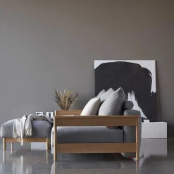 Innovation Living Pouf*Malloy Wood Ottoman | 533