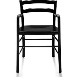 DePadova Chairs*Marocca | Swivel Chair - Solid Lacquered Beech - Black