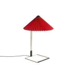 HAY Pendant Lights*Matin Table Lamp L | Bright Red Cotton Shade