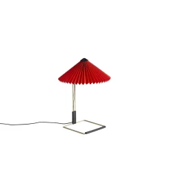 HAY Pendant Lights*Matin Table Lamp S | Bright Red Cotton Shade