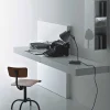 Porro Desks And Office Tables*Modern | Right Writing Desk - Matt Lacquered L75 Chalk White