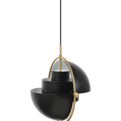 GUBI Pendant Lights*Multi-Lite Pendant | Soft Black - Brass/ Large