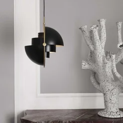 GUBI Pendant Lights*Multi-Lite Pendant | Soft Black - Brass/ Large