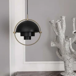 GUBI Pendant Lights*Multi-Lite Pendant | Soft Black - Brass/ Large