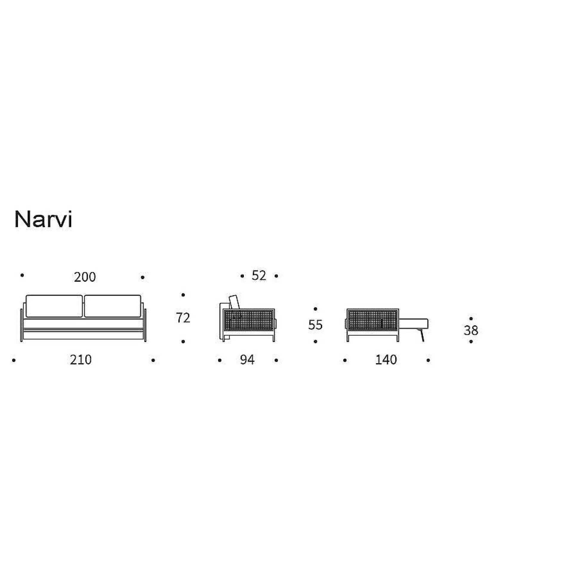 Innovation Living Sofa Beds*Narvi Sofa Bed - 521| 140-200 Cm