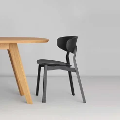 Zeitraum Chairs*Nonoto Comfort | Chair | Oak Stained Graphite Black