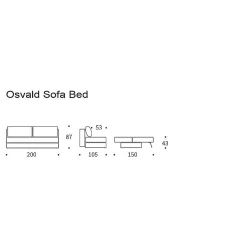 Innovation Living Sofa Beds*Osvald Sofa Bed - 318 |150-200 Cm