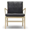 Carl Hansen & Søn Single Armchairs*Ow149 | Armchair | Oak - Black Leather