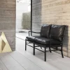 Carl Hansen & Søn 2 Seater Sofas*Ow149-2 Colonial | Sofa | Oak - Black Leather
