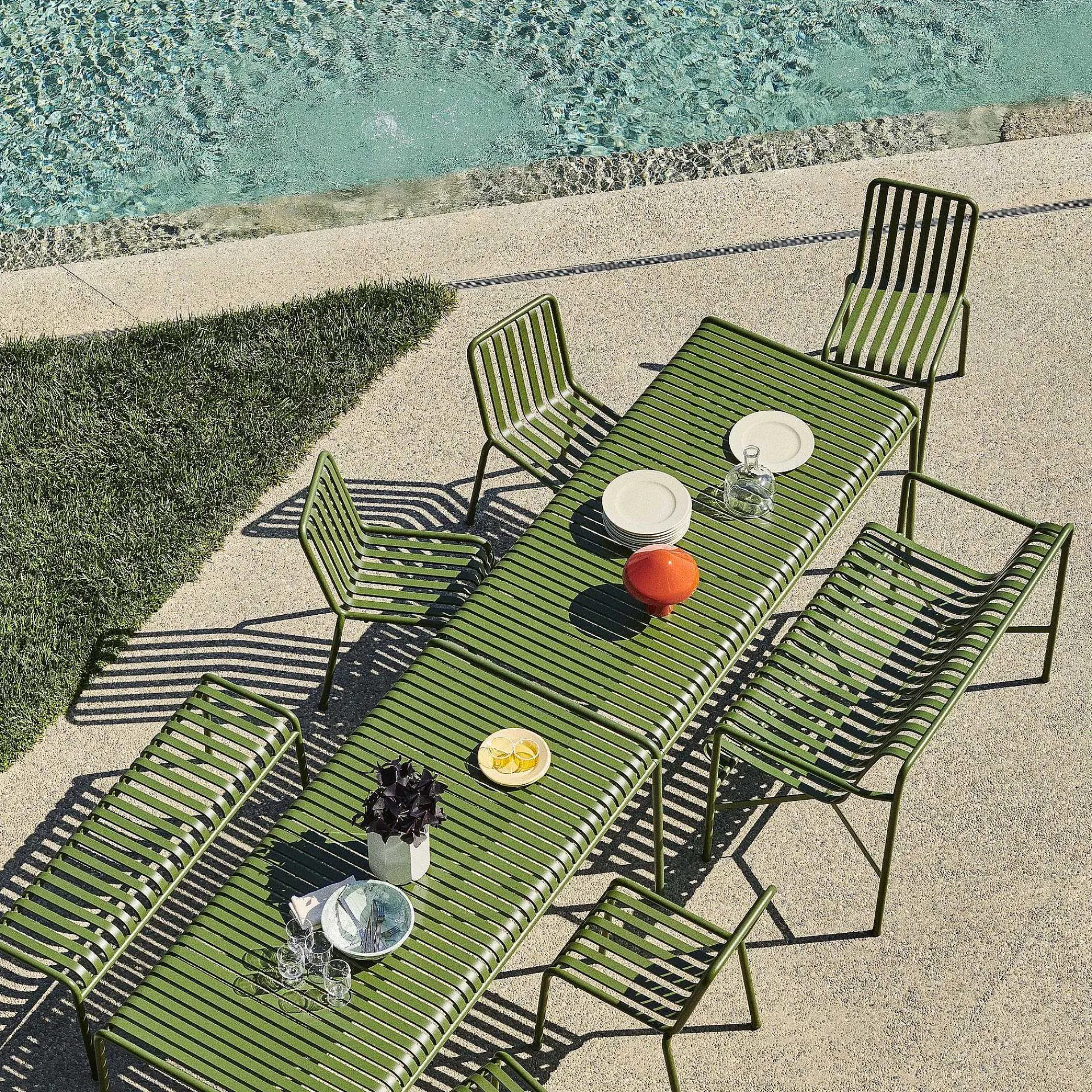 HAY Outdoor Chairs*Palissade Chair | Outdoor Chair | Olive Green