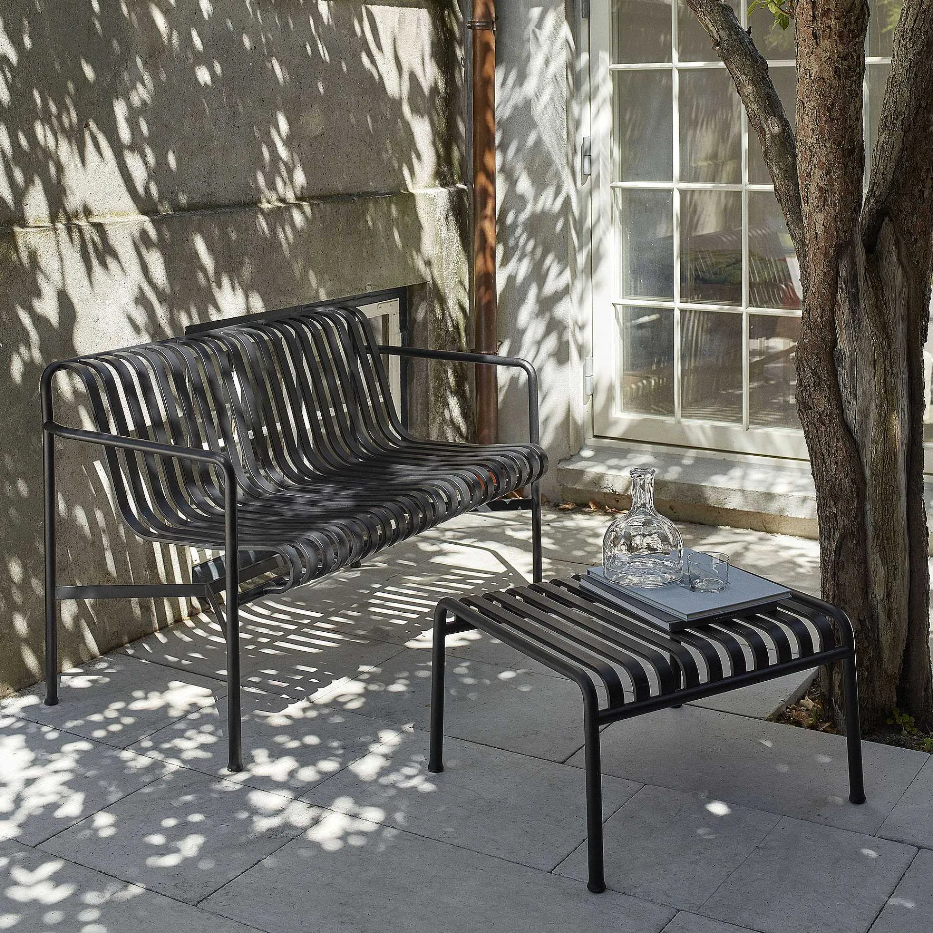 HAY Outdoor Tables*Palissade Ottoman | Anthracite