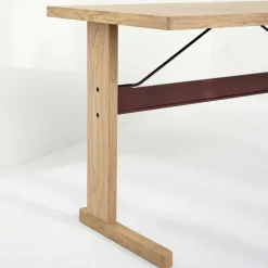 HAY Desks And Office Tables*Passerelle Desk | Desk | Oak-Burgundy