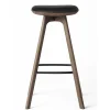 Brdr. Krüger Stools*Pauline Bar Stool H75 | Fumed Oiled Oak-Black Leather