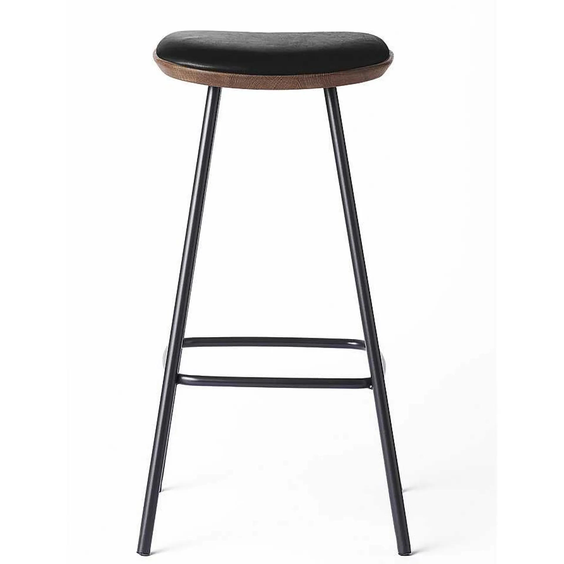 Brdr. Krüger Stools*Pauline Bar Stool H75 | Fumed Oak-Black Leather
