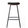 Brdr. Krüger Stools*Pauline Bar Stool H65 | Metal Legs-Fumed Oak-Black Leather