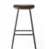 Brdr. Krüger Stools*Pauline Bar Stool H65 | Metal Legs-Fumed Oak-Brown Leather