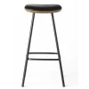 Brdr. Krüger Stools*Pauline Bar Stool H75 | Metal Legs-Oiled Oak-Black Leather