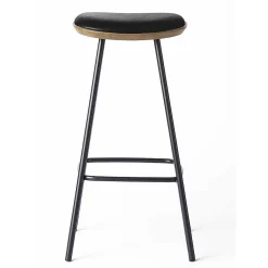 Brdr. Krüger Stools*Pauline Bar Stool H75 | Metal Legs-Oiled Oak-Black Leather