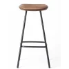 Brdr. Krüger Stools*Pauline Bar Stool H75 | Metal Legs-Fumed Oiled Oak-Cognac Leather