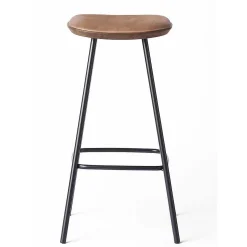 Brdr. Krüger Stools*Pauline Bar Stool H75 | Metal Legs-Fumed Oiled Oak-Cognac Leather