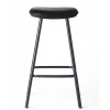 Brdr. Krüger Stools*Pauline Bar Stool H65 | Metal Legs-Black Lacquered Oak -Black Leather