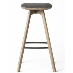 Brdr. Krüger Stools*Pauline Bar Stool H75 | Oak - Grey Fabric