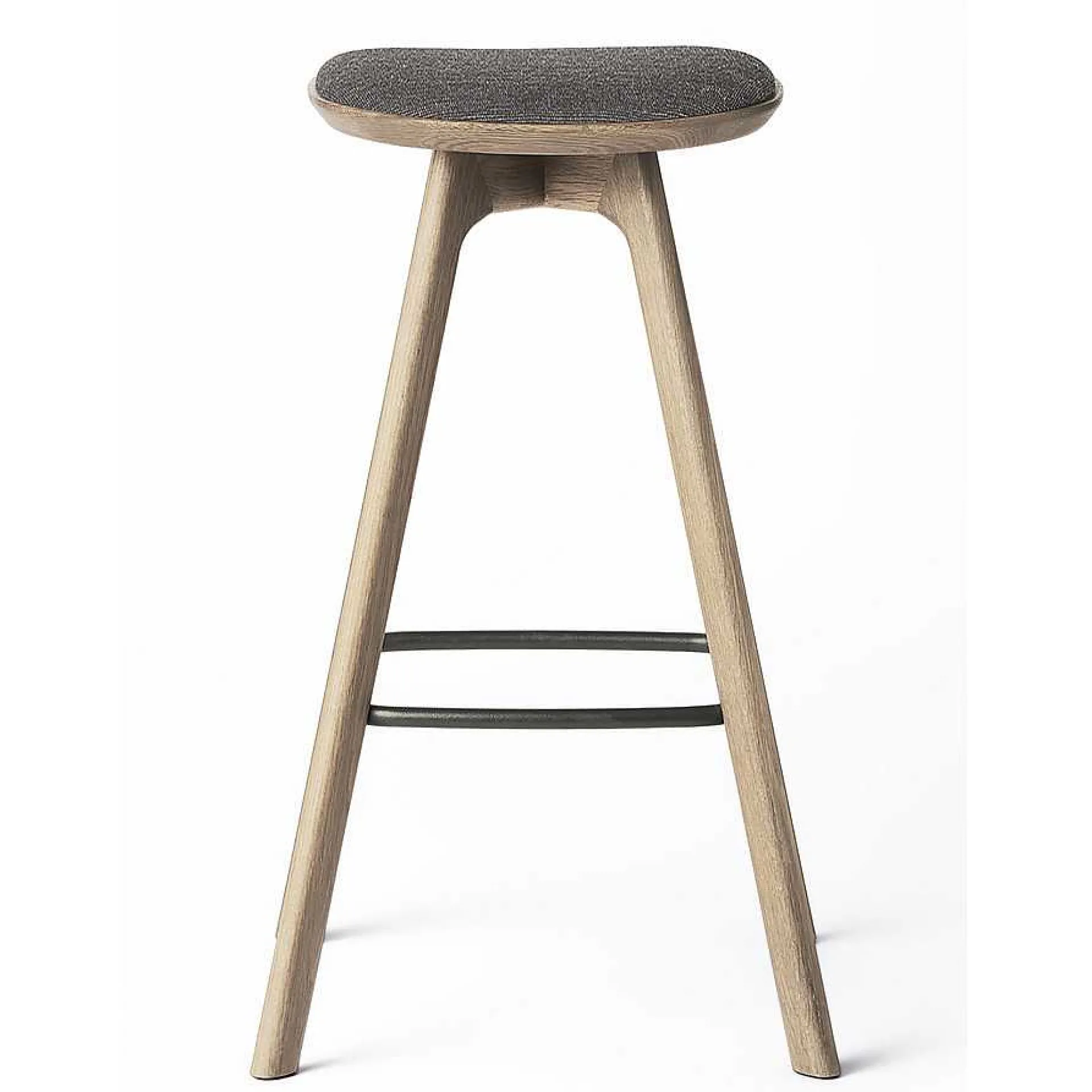 Brdr. Krüger Stools*Pauline Bar Stool H75 | Oak - Grey Fabric