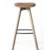 Brdr. Krüger Stools*Pauline Bar Stool H75 | Waxed Oiled Oak-Cognac Leather