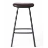 Brdr. Krüger Stools*Pauline Bar Stool H65 |Metal Legs-Black Lacquered Oak-Brown Leather