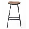 Brdr. Krüger Stools*Pauline Bar Stool H65 |Metal Legs-Black Lacquered Oak-Cognac Leather