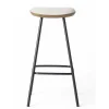 Brdr. Krüger Stools*Pauline Bar Stool H75 |Metal Legs-Oiled Oak-Grey Leather
