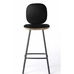 Brdr. Krüger Stools*Pauline Comfort Bar Stool H75 | Metal Legs-Oiled Oak-Black Leather