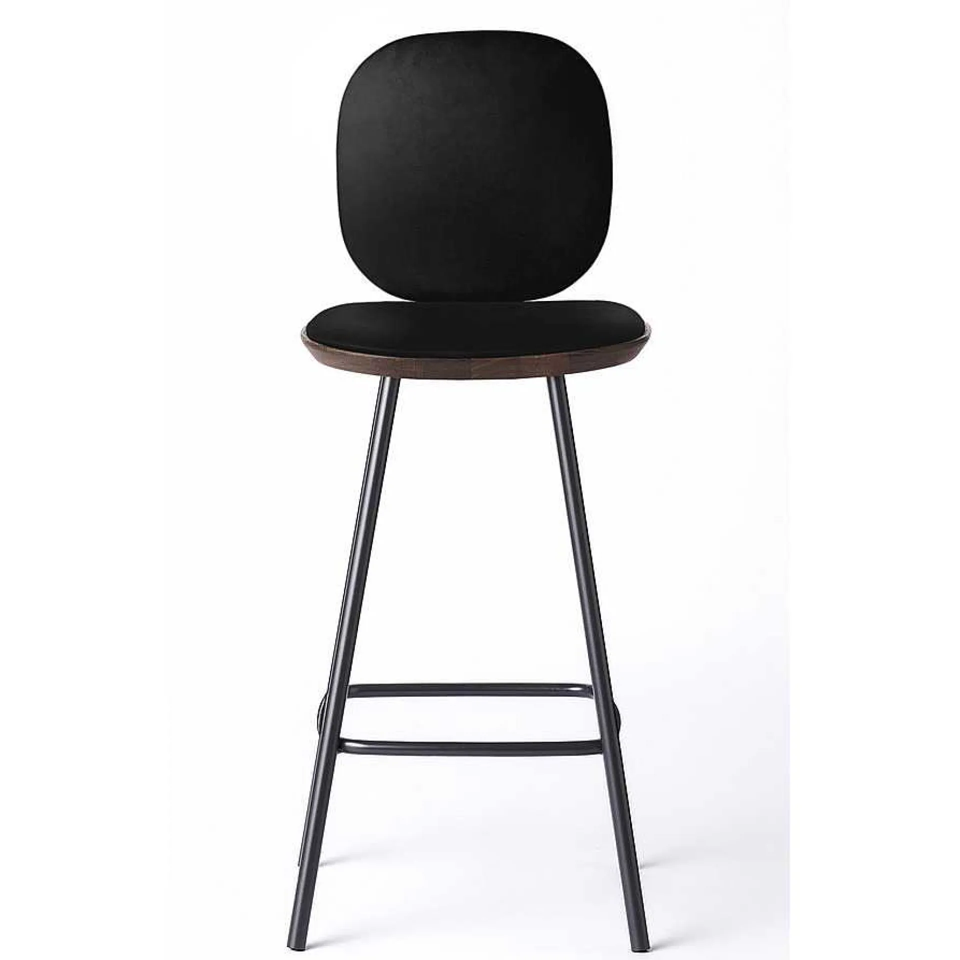 Brdr. Krüger Stools*Pauline Comfort Bar Stool H75 | Metal Legs-Fumed Oak-Black