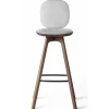 Brdr. Krüger Stools*Pauline Comfort Bar Stool H75 | Fumed Oak-Grey Leather